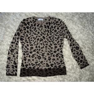magaschoni cashmere animal print sweater size M